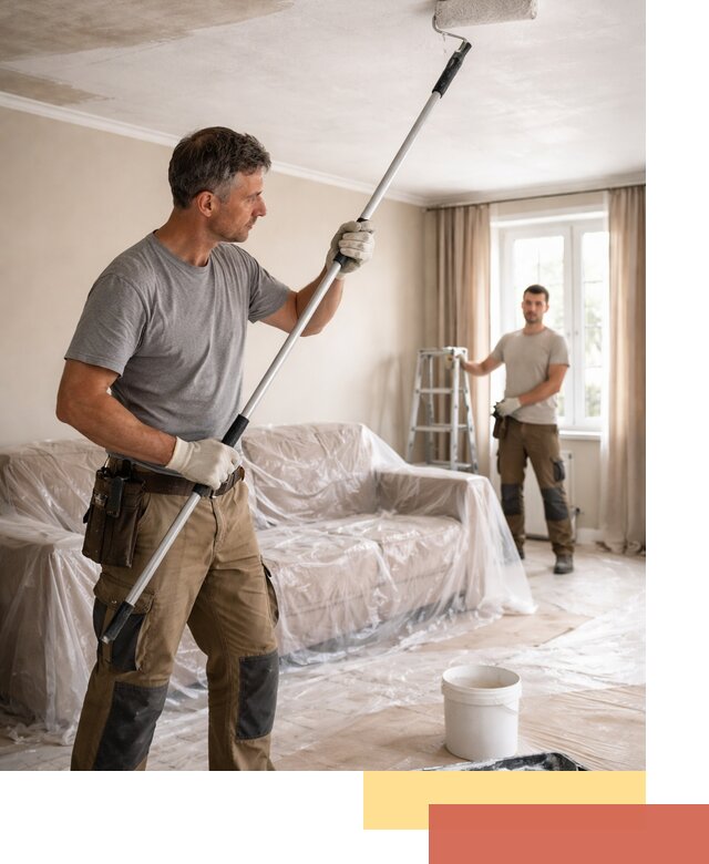 Грунтовка потолка в Прокопьевске — подготовка под покраску и отделку