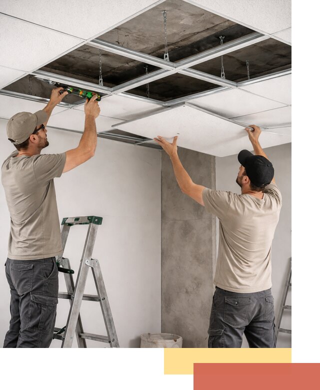 Монтаж потолка Армстронг под ключ в Прокопьевске
