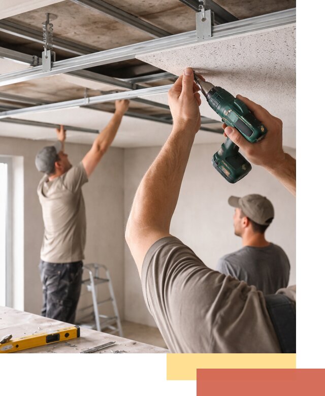 Монтаж акустического потолка в Прокопьевске под ключ