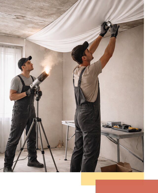 Установка натяжного потолка под ключ в Прокопьевске