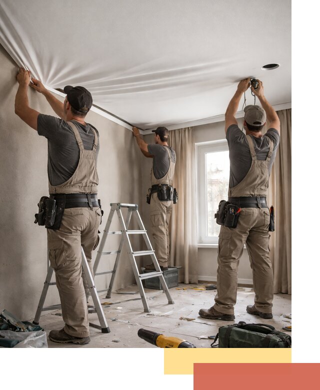 Монтаж матового натяжного потолка в Прокопьевске качественно и быстро