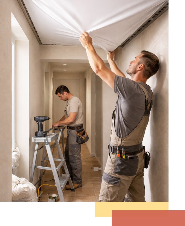 Монтаж натяжного потолка в прихожей в Прокопьевске