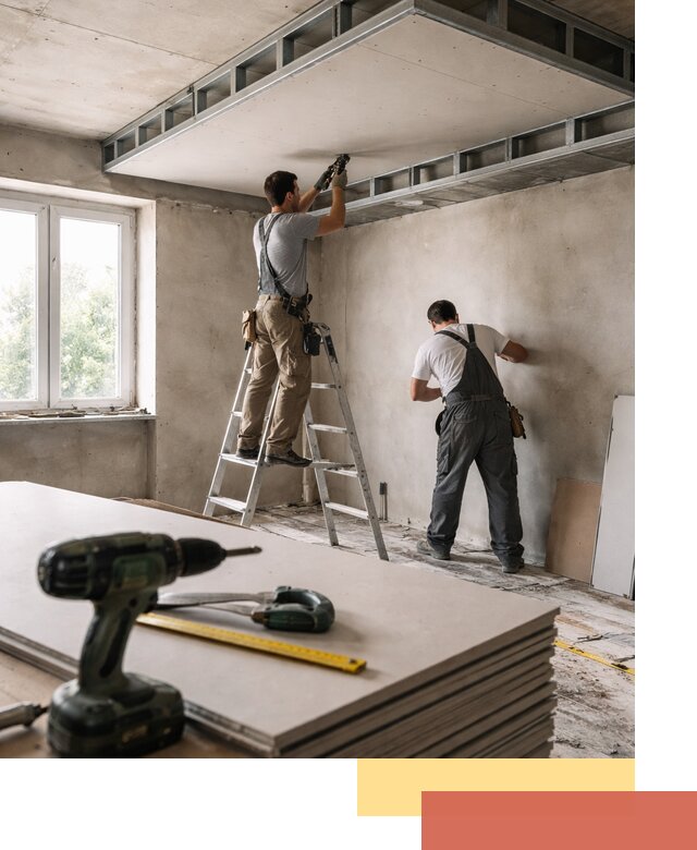 Двухуровневый потолок из гипсокартона в Прокопьевске