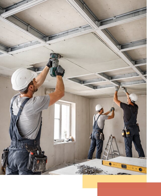 Кессонный потолок из гипсокартона под ключ в Прокопьевске