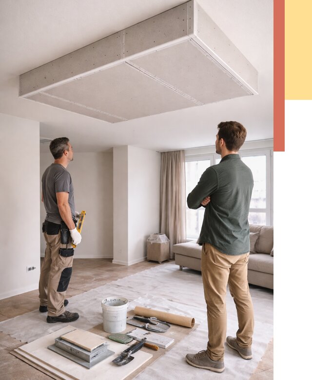 Короб на потолке из гипсокартона в Прокопьевске от 2274 руб. — монтаж и услуги под ключ | ОТДЕЛОЧНИК-Прк