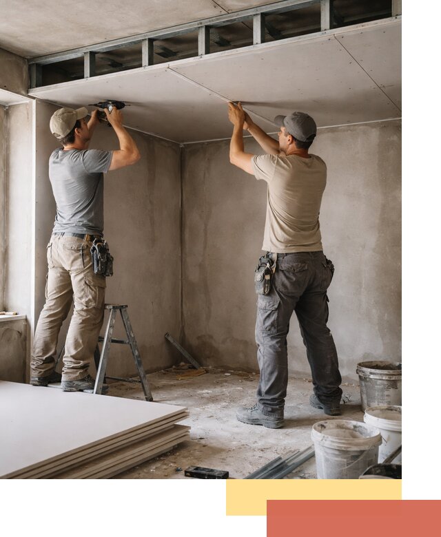 Короб из гипсокартона на потолке под ключ в Прокопьевске