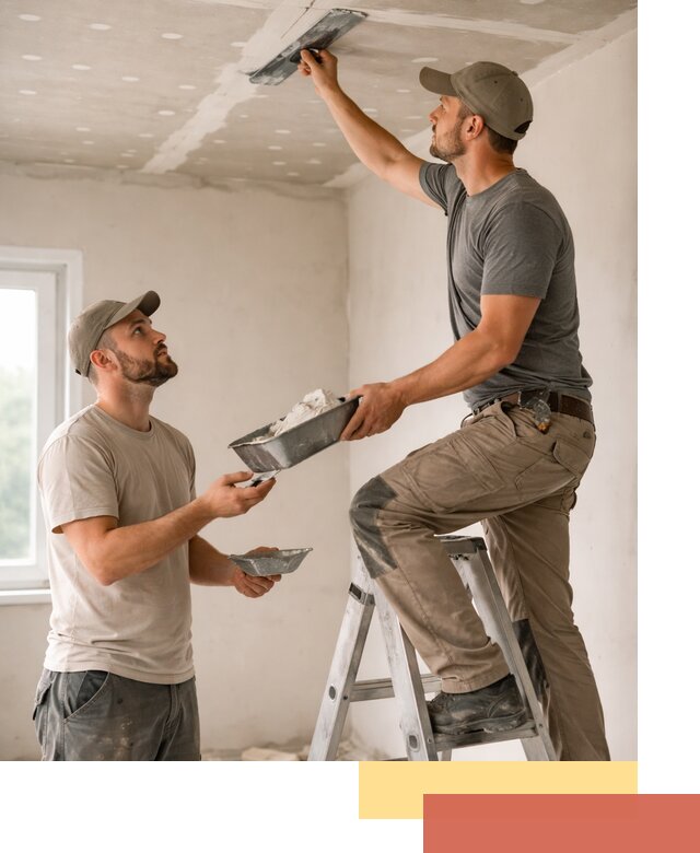 Шпаклевка потолка из гипсокартона в Прокопьевске качественно и быстро