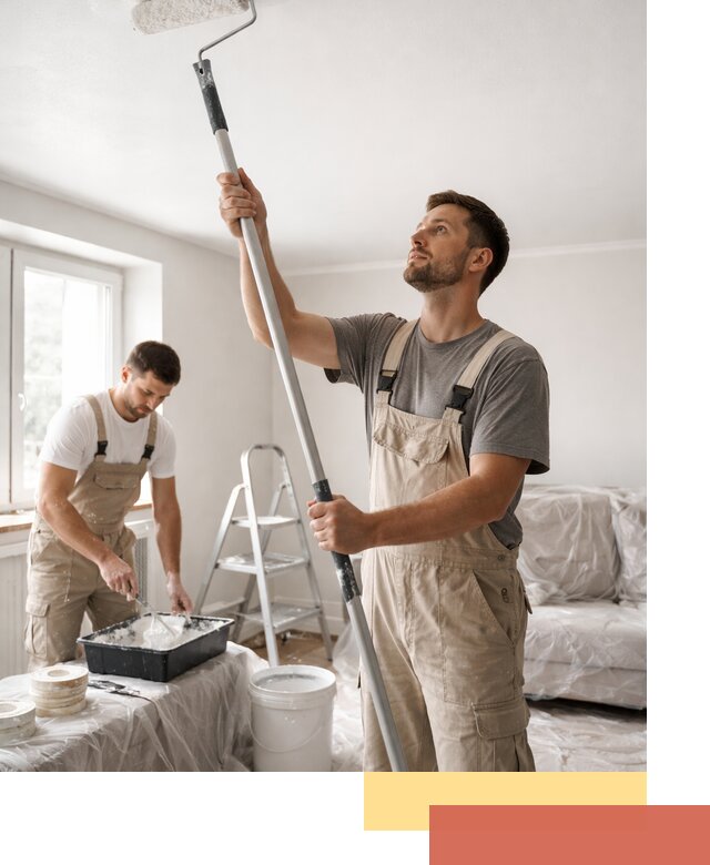 Покраска потолка водоэмульсионной краской в Прокопьевске