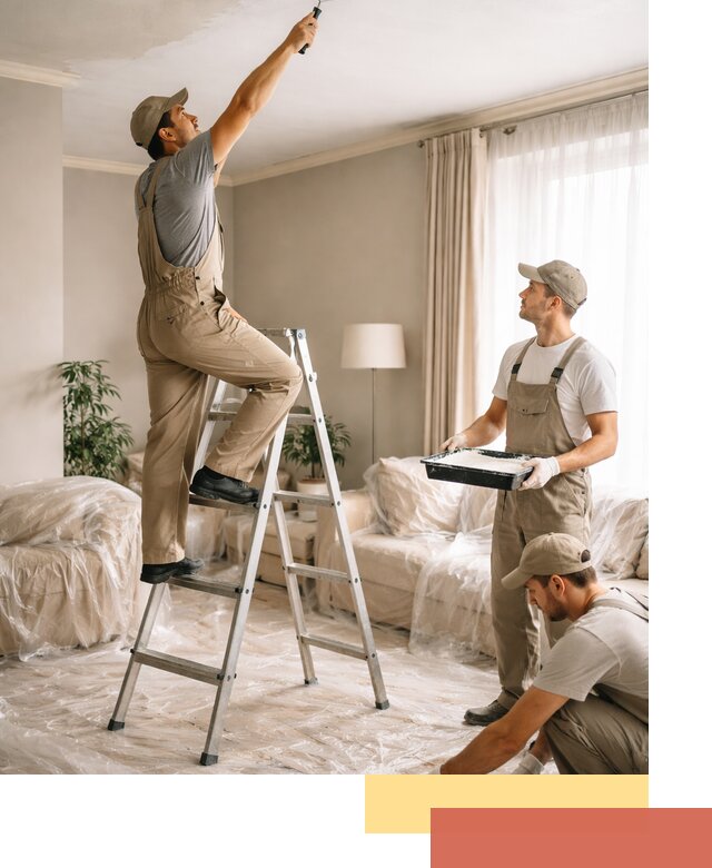 Покраска потолков акриловой краской в Прокопьевске качественно и быстро