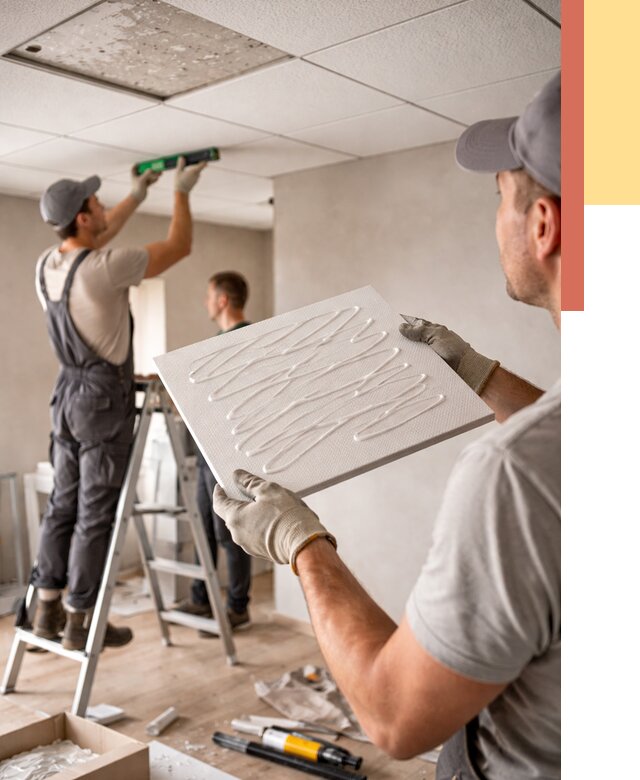 Монтаж потолочной плитки в Прокопьевске от 4652 руб. — быстро и недорого | ОТДЕЛОЧНИК-Прк