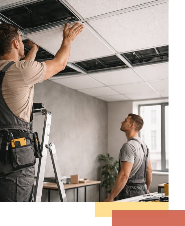 Монтаж потолочной плитки в Прокопьевске качественно и в срок