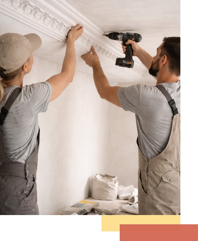 Профессиональный монтаж лепнины на потолок в Прокопьевске