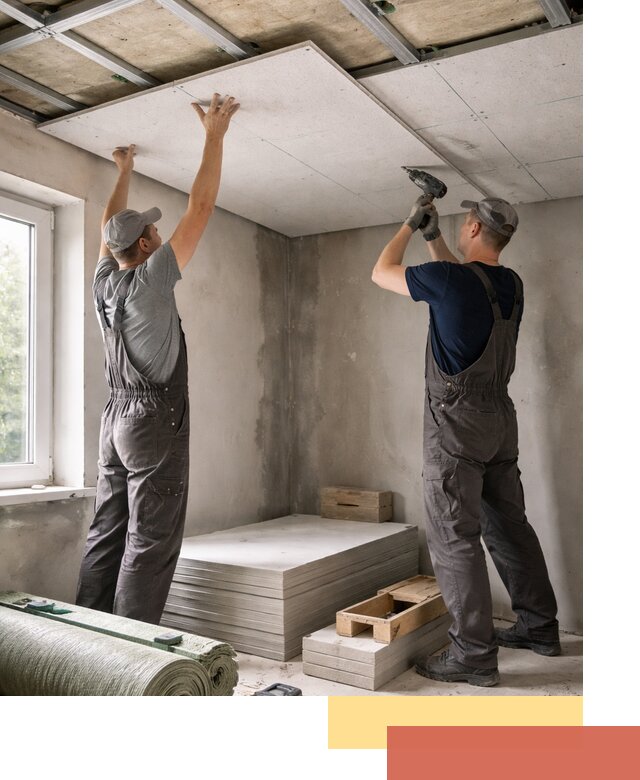 Шумоизоляция потолка панелями ЗИПС в Прокопьевске